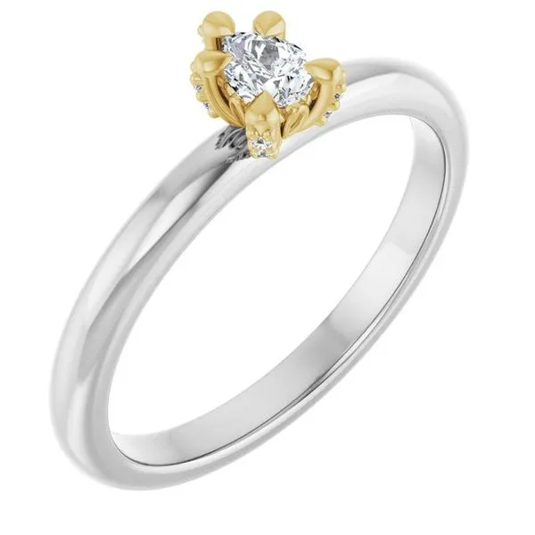 Claw-Prong Accented Engagement Ring Don's Jewelry & Design Washington, IA