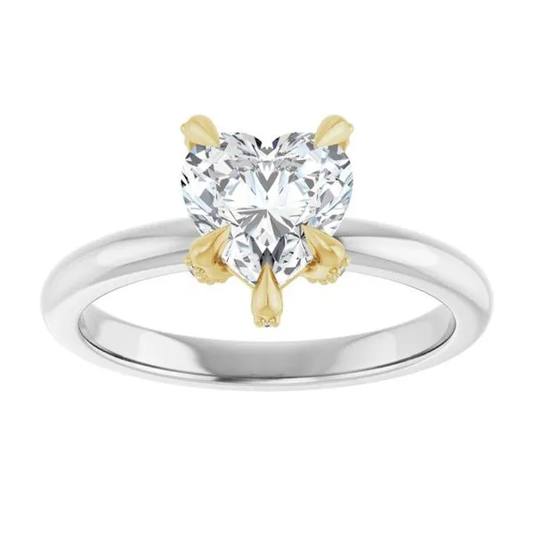 Claw-Prong Accented Engagement Ring Image 3 Michael Szwed Jewelers Longmeadow, MA