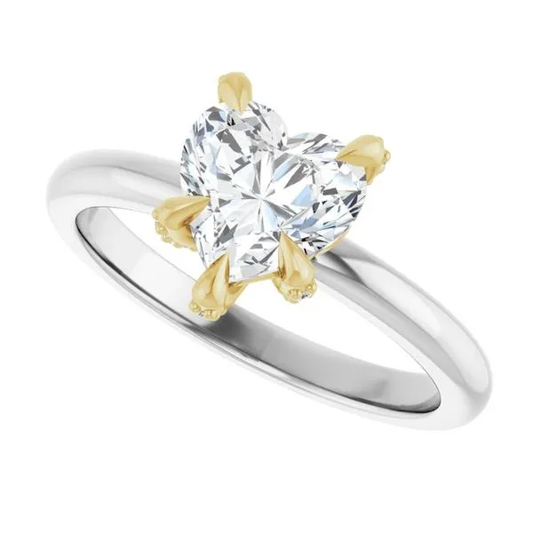 Claw-Prong Accented Engagement Ring Image 5 Ocean View Jewelers Millville, DE