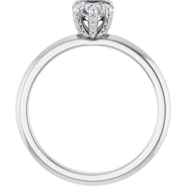 Claw-Prong Accented Engagement Ring Image 2 JF Jones Jewelers Rochester, NY