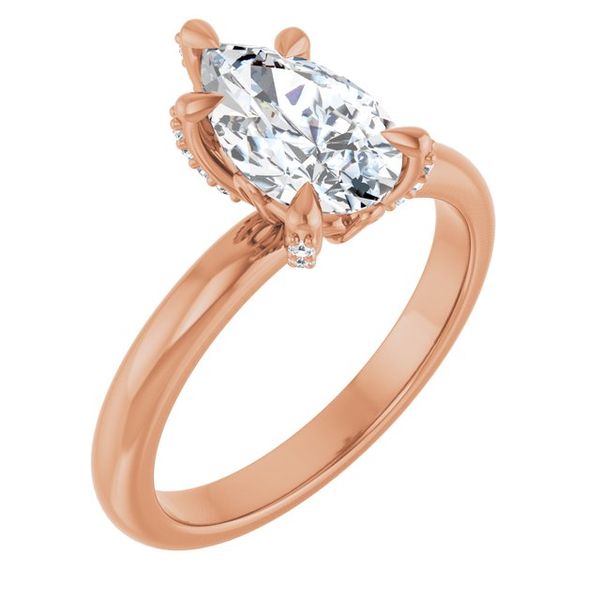 Claw-Prong Accented Engagement Ring
