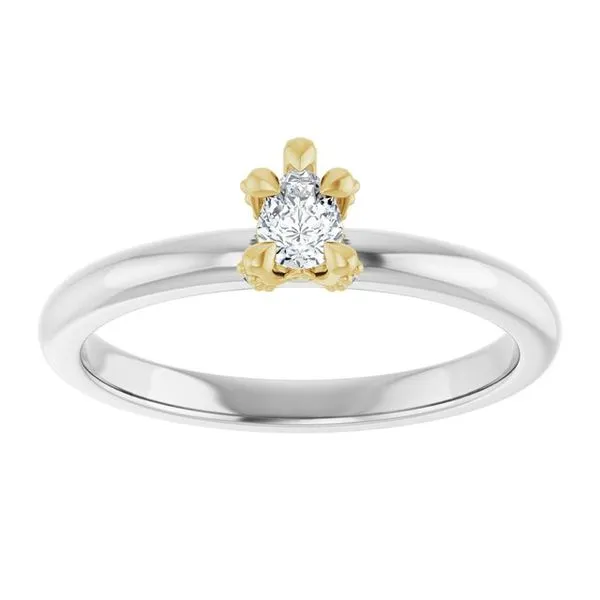 Claw-Prong Accented Engagement Ring Image 3 Futer Bros Jewelers York, PA