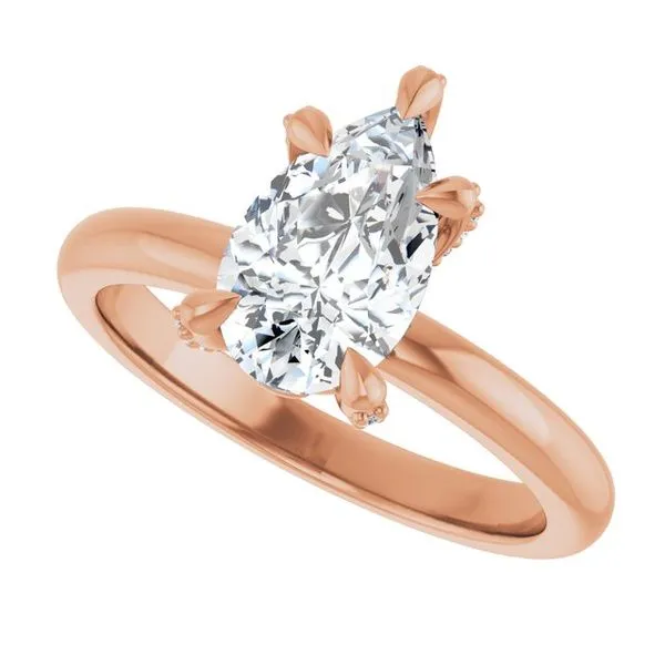 Claw-Prong Accented Engagement Ring Image 5 JF Jones Jewelers Rochester, NY