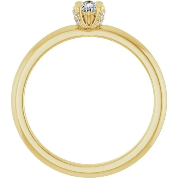 Claw-Prong Accented Engagement Ring Image 2 Austin's Fine Diamonds & Jewelry Lyndhurst, NJ