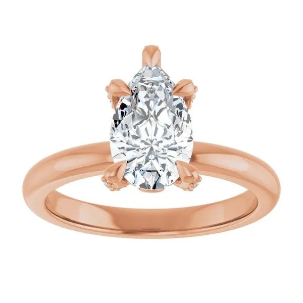 Claw-Prong Accented Engagement Ring Image 3 Northwood Jewelers Northwood, OH