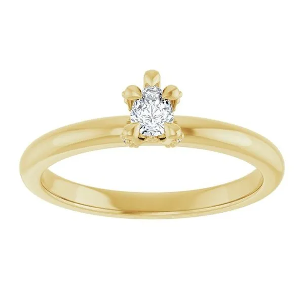 Claw-Prong Accented Engagement Ring Image 3 The Jewelry Source El Segundo, CA