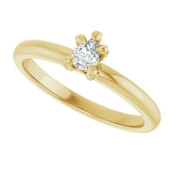 Claw-Prong Accented Engagement Ring Image 5 Futer Bros Jewelers York, PA