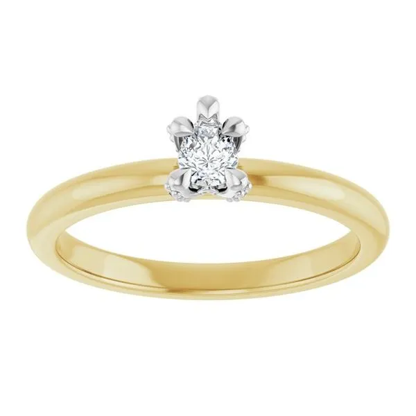 Claw-Prong Accented Engagement Ring Image 3 Northwood Jewelers Northwood, OH