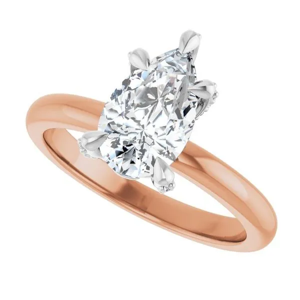 Claw-Prong Accented Engagement Ring Image 5 Austin's Fine Diamonds & Jewelry Lyndhurst, NJ