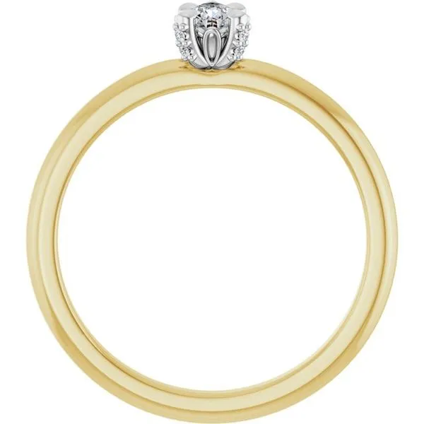 Claw-Prong Accented Engagement Ring Image 2 Northwood Jewelers Northwood, OH