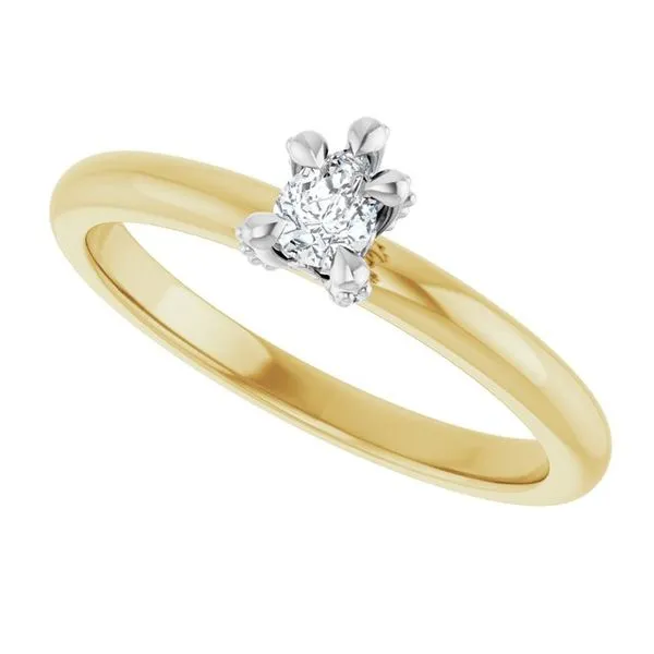 Claw-Prong Accented Engagement Ring Image 5 Michael Szwed Jewelers Longmeadow, MA