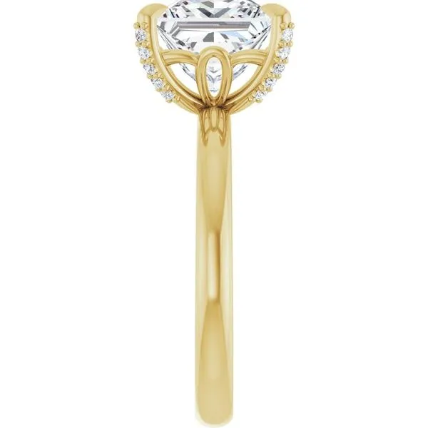 Claw-Prong Accented Engagement Ring Image 4 Clater Jewelers Louisville, KY