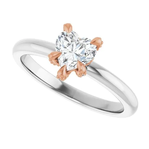 Claw-Prong Accented Engagement Ring Image 5 Michael Szwed Jewelers Longmeadow, MA