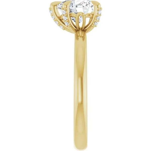 Claw-Prong Accented Engagement Ring Image 4 Arezzo Jewelers Elmwood Park, IL