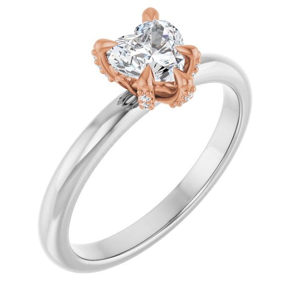 Claw-Prong Accented Engagement Ring