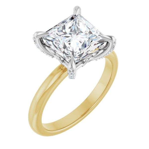Claw-Prong Accented Engagement Ring