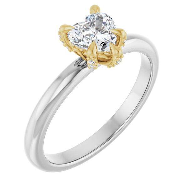 Claw-Prong Accented Engagement Ring