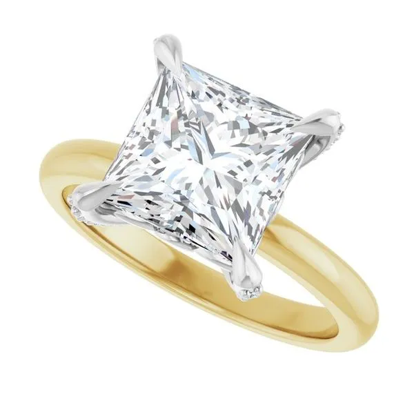 Claw-Prong Accented Engagement Ring Image 5 Stuart Benjamin & Co. Jewelry Designs San Diego, CA