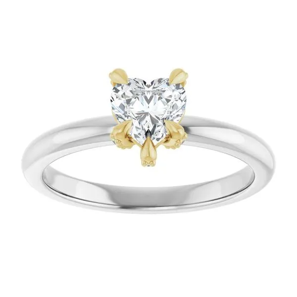 Claw-Prong Accented Engagement Ring Image 3 Don's Jewelry & Design Washington, IA