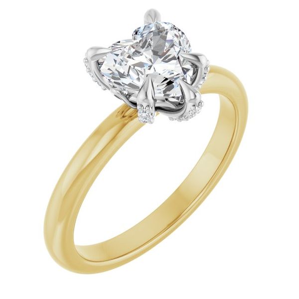 Claw-Prong Accented Engagement Ring