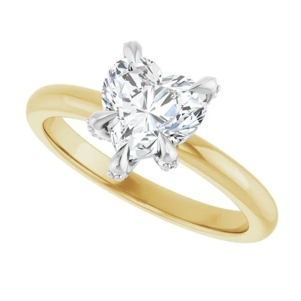 Claw-Prong Accented Engagement Ring Image 5 Raleigh Diamond Fine Jewelry Raleigh, NC