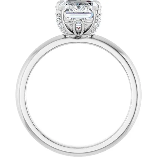Claw-Prong Accented Engagement Ring Image 2 Raleigh Diamond Fine Jewelry Raleigh, NC
