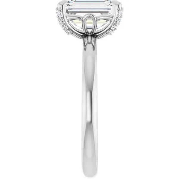 Claw-Prong Accented Engagement Ring Image 4 J. West Jewelers Round Rock, TX