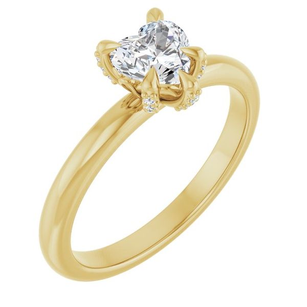 Claw-Prong Accented Engagement Ring
