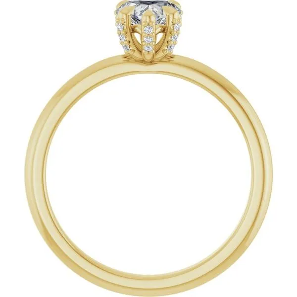 Claw-Prong Accented Engagement Ring Image 2 J. West Jewelers Round Rock, TX