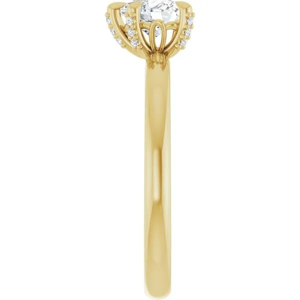 Claw-Prong Accented Engagement Ring Image 4 Arezzo Jewelers Elmwood Park, IL