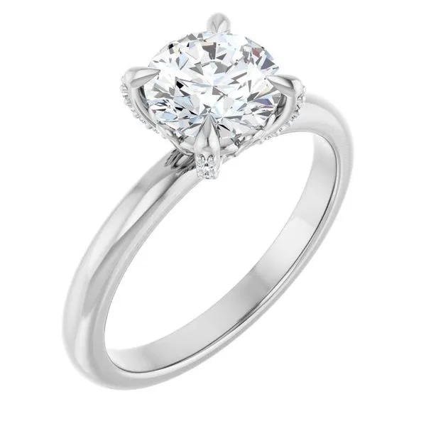 Claw-Prong Accented Engagement Ring Futer Bros Jewelers York, PA