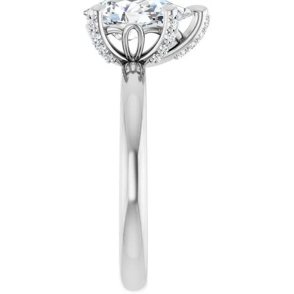 Claw-Prong Accented Engagement Ring Image 4 Austin's Fine Diamonds & Jewelry Lyndhurst, NJ