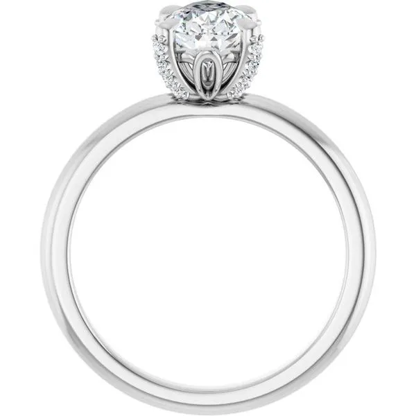 Claw-Prong Accented Engagement Ring Image 2 J. West Jewelers Round Rock, TX