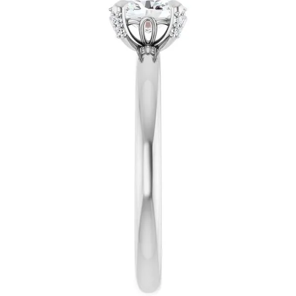 Claw-Prong Accented Engagement Ring Image 4 Clater Jewelers Louisville, KY