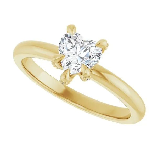 Claw-Prong Accented Engagement Ring Image 5 Northwood Jewelers Northwood, OH