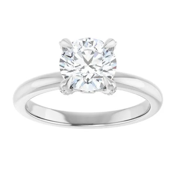 Claw-Prong Accented Engagement Ring Image 3 House of Silva Wooster, OH