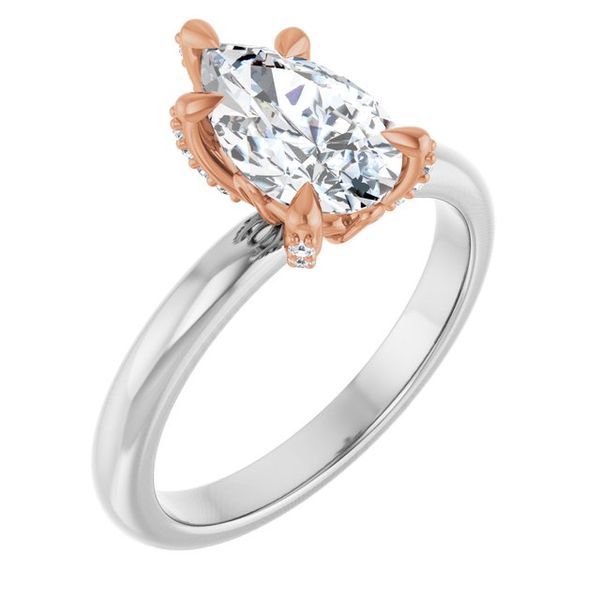 Claw-Prong Accented Engagement Ring