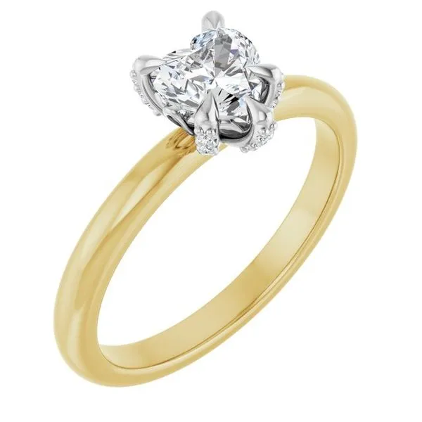 Claw-Prong Accented Engagement Ring
