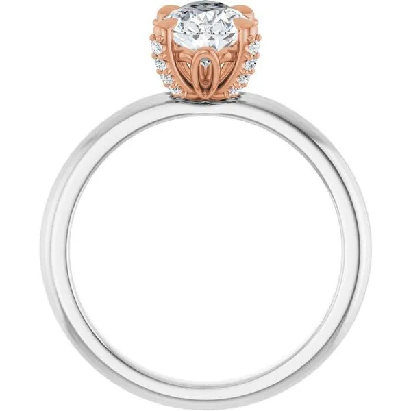 Claw-Prong Accented Engagement Ring Image 2 JF Jones Jewelers Rochester, NY