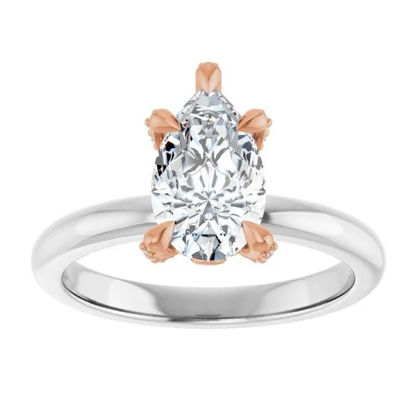 Claw-Prong Accented Engagement Ring Image 3 Raleigh Diamond Fine Jewelry Raleigh, NC