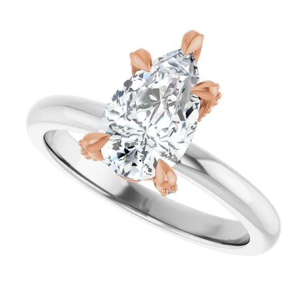 Claw-Prong Accented Engagement Ring Image 5 Michael Szwed Jewelers Longmeadow, MA