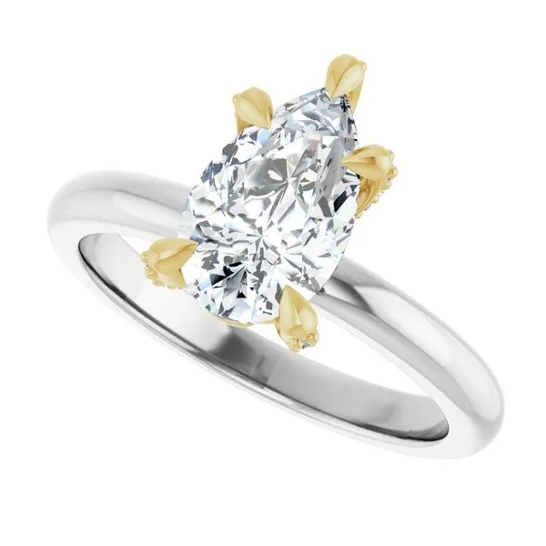 Claw-Prong Accented Engagement Ring Image 5 Paul James Jewelers Angels Camp, CA