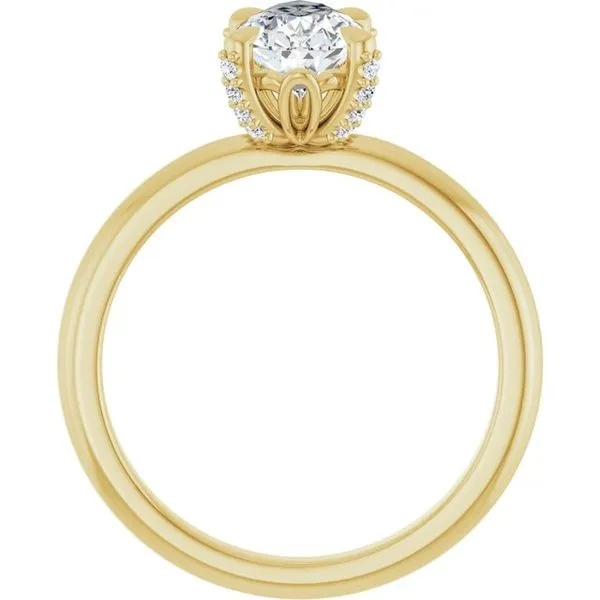 Claw-Prong Accented Engagement Ring Image 2 Don's Jewelry & Design Washington, IA