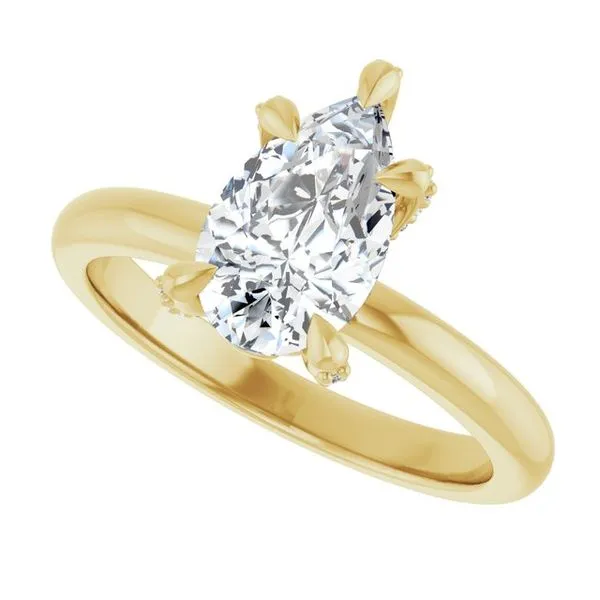 Claw-Prong Accented Engagement Ring Image 5 Northwood Jewelers Northwood, OH