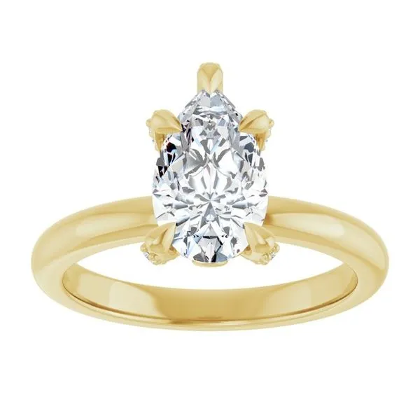 Claw-Prong Accented Engagement Ring Image 3 Raleigh Diamond Fine Jewelry Raleigh, NC