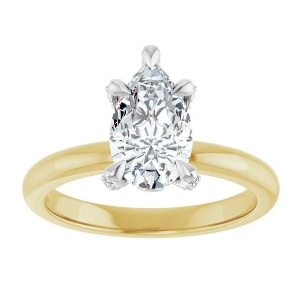 Claw-Prong Accented Engagement Ring Image 3 Northwood Jewelers Northwood, OH