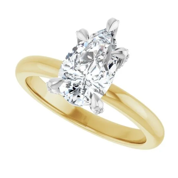 Claw-Prong Accented Engagement Ring Image 5 Shipley's Fine Jewelry Hampstead, MD