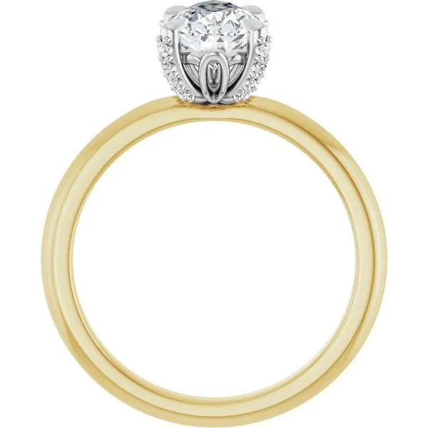 Claw-Prong Accented Engagement Ring Image 2 Northwood Jewelers Northwood, OH