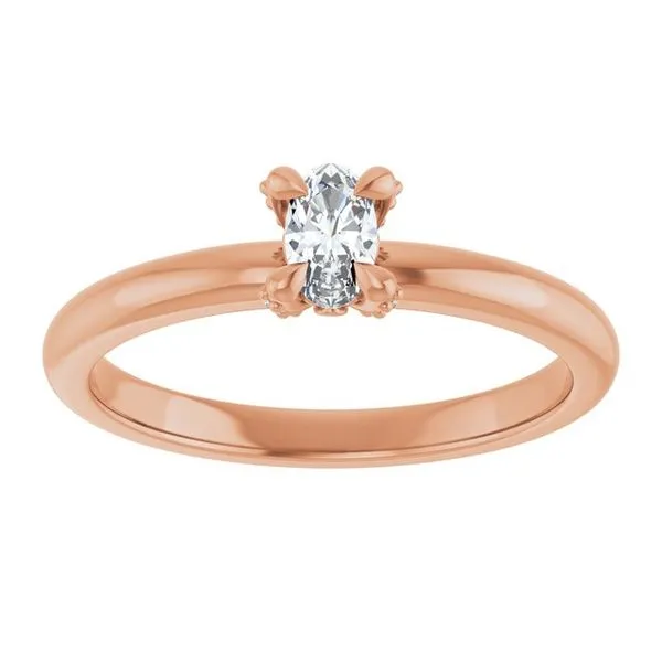 Claw-Prong Accented Engagement Ring Image 3 J. Thomas Jewelers Rochester Hills, MI