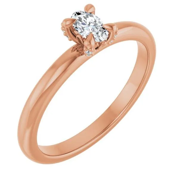 Claw-Prong Accented Engagement Ring
